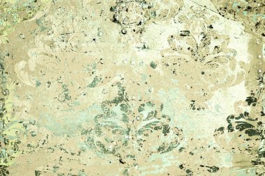 Soyut grunge desenli duvar arkaplanı. Seramik fayans için arka plan. Dijital fayans tasarımı. Renkli seramik duvar fayansları. Soyut damaske yama kalıbı