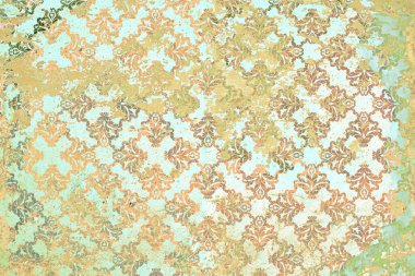 Soyut grunge desenli duvar arkaplanı. Seramik fayans için arka plan. Dijital fayans tasarımı. Renkli seramik duvar fayansları. Soyut damaske yama kalıbı