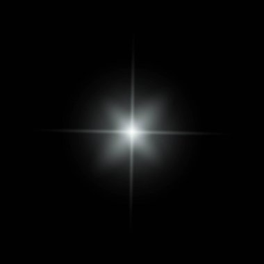 Gümüş parıltılı ışıklar, yanıp sönen ışıklar, ışık efektleri, güneş ışığı parıltısı, parıldayan ışınlar, siyah arka planda parıldayan yıldız sikonu..