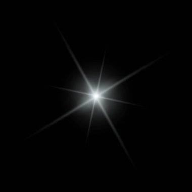 Gümüş parıltılı ışıklar, yanıp sönen ışıklar, ışık efektleri, güneş ışığı parıltısı, parıldayan ışınlar, siyah arka planda parıldayan yıldız sikonu..