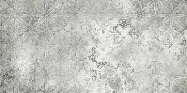 Renkli seramik duvar fayansları. Geometrik ve çiçek süslemeleri ile soyut damasyon deseni