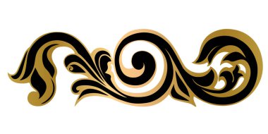 Vector damask klasik barok parşömen tomarı girdabı. Viktorya dönemi monogram heraldik kalkan girdabı. Retro çiçek yaprağı desenli kenar yeşilliği antik akanthus kaligrafi oymalı dövme. Döşeme dekor ögesi