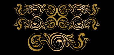 Vector damask klasik barok parşömen tomarı girdabı. Viktorya dönemi monogram heraldik kalkan girdabı. Retro çiçek yaprağı desenli kenar yeşilliği antik akanthus kaligrafi oymalı dövme. Döşeme dekor ögesi