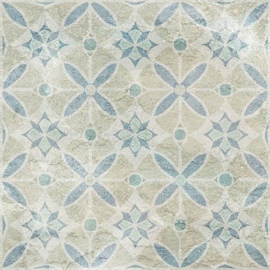 Süs ve parmak izleriyle birlikte beton bir duvar. Dijital fayans tasarımı. 3 boyutlu rengarenk seramik duvar döşemeleri dekorasyonu. Soyut damaske yama arkaplanı