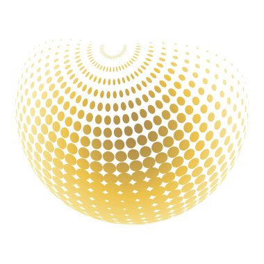 Çağdaş yarım ton seti üç boyutlu rakamları yuvarlıyordu. Noktalanmış ve soyulmuş yuvarlak küreler