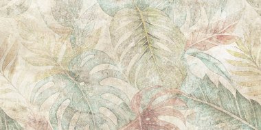 Soyut grunge desenli duvar arkaplanı. Seramik fayans için arka plan. Dijital fayans tasarımı. Renkli seramik duvar fayansları. Soyut damaske yama kalıbı