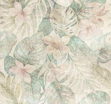 Soyut grunge desenli duvar arkaplanı. Seramik fayans için arka plan. Dijital fayans tasarımı. Renkli seramik duvar fayansları. Soyut damaske yama kalıbı