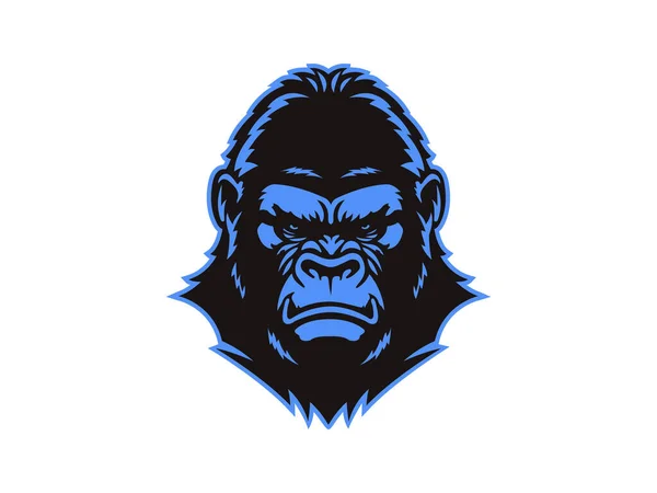 Gorilla Kong Head Logo Illustration — Stockfoto
