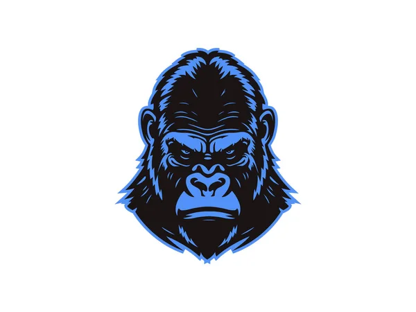 Goril Kong Baş Logo Çizimi — Stok fotoğraf