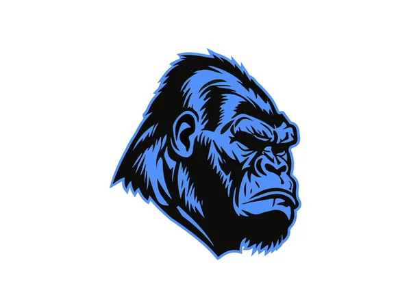 Gorilla Kong Head Logo Illustration — Stockfoto