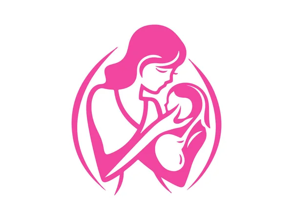 Logo Dell Affetto Madre Bambino — Foto Stock