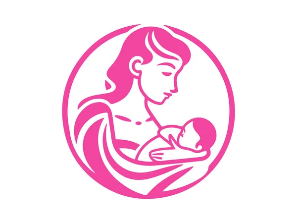Logotipo Afecto Madre Bebé —  Fotos de Stock