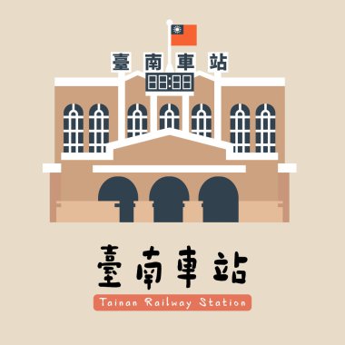 Çeviri - Tainan Tren İstasyonu, Tainan şehrindeki Tainan Tren İstasyonu Seyahat Haritası
