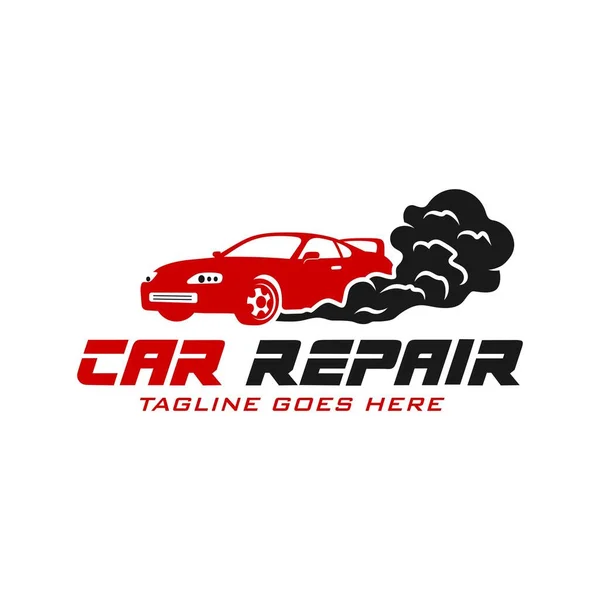 Tweedehands Auto Reparatie Illustratie Logo Ontwerp Bedrijf — Stockvector