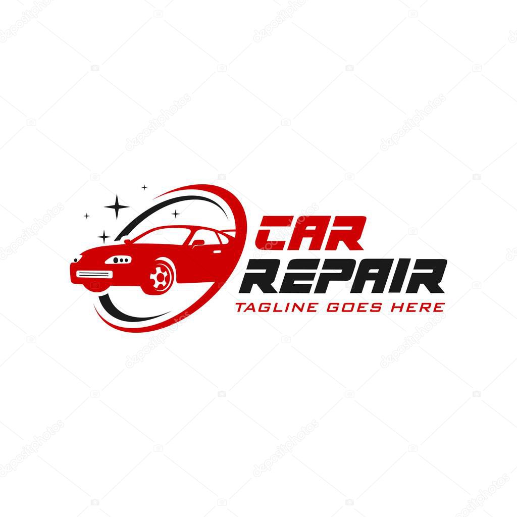 Used car repair illustration logo design your company