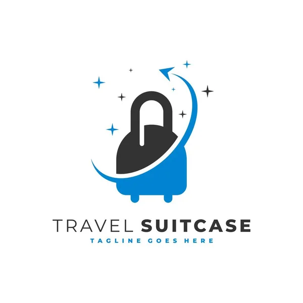 Reisekoffer Illustration Logo Entwerfen Sie Ihr Unternehmen — Stockvektor
