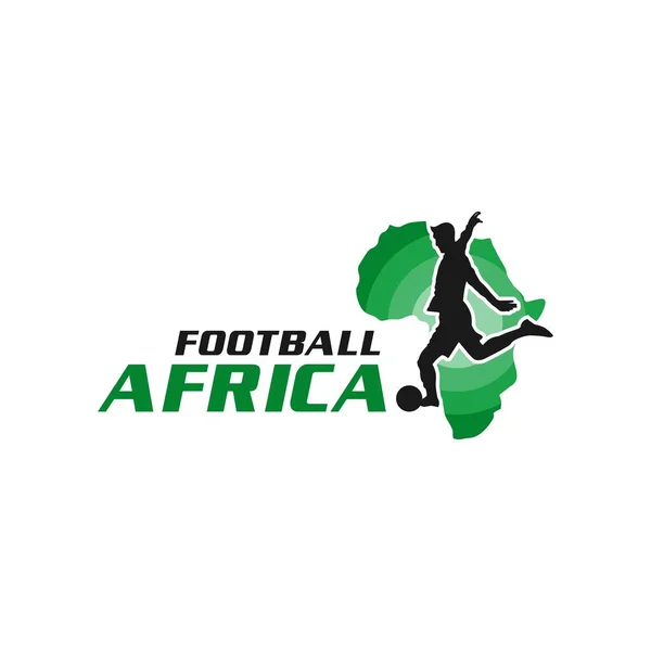 非洲足球矢量图解标志设计 — 图库矢量图片
