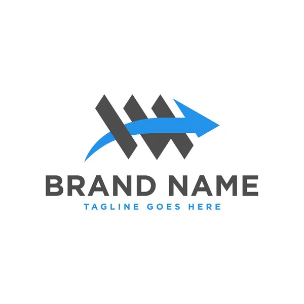 Logo Vektor Bisnis Keuangan Gambar Desain Dengan Huruf - Stok Vektor