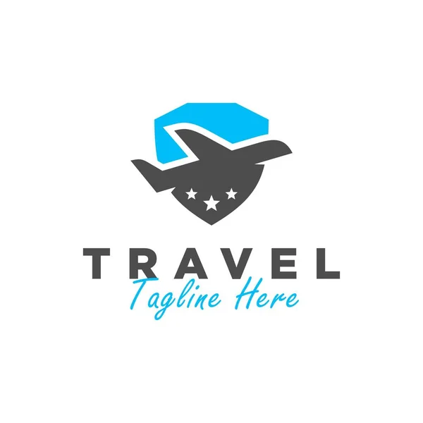 Reisebüro Vektor Illustration Logo Entwerfen Sie Ihr Unternehmen — Stockvektor
