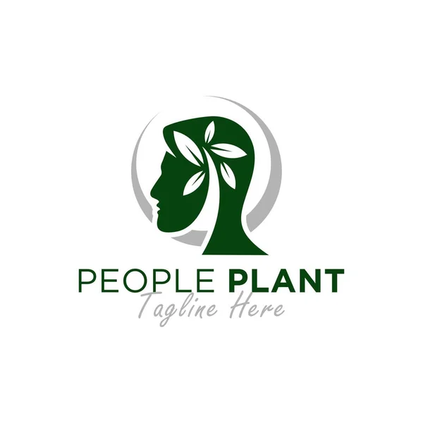 Pflanze Mann Vektor Illustration Logo Design Your Company — Stockvektor