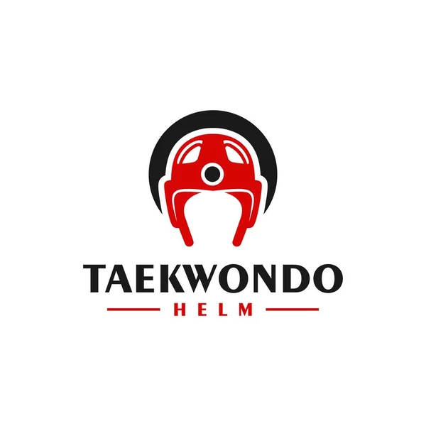 Дизайн Логотипа Векторного Шлема Таэквондо — стоковый вектор