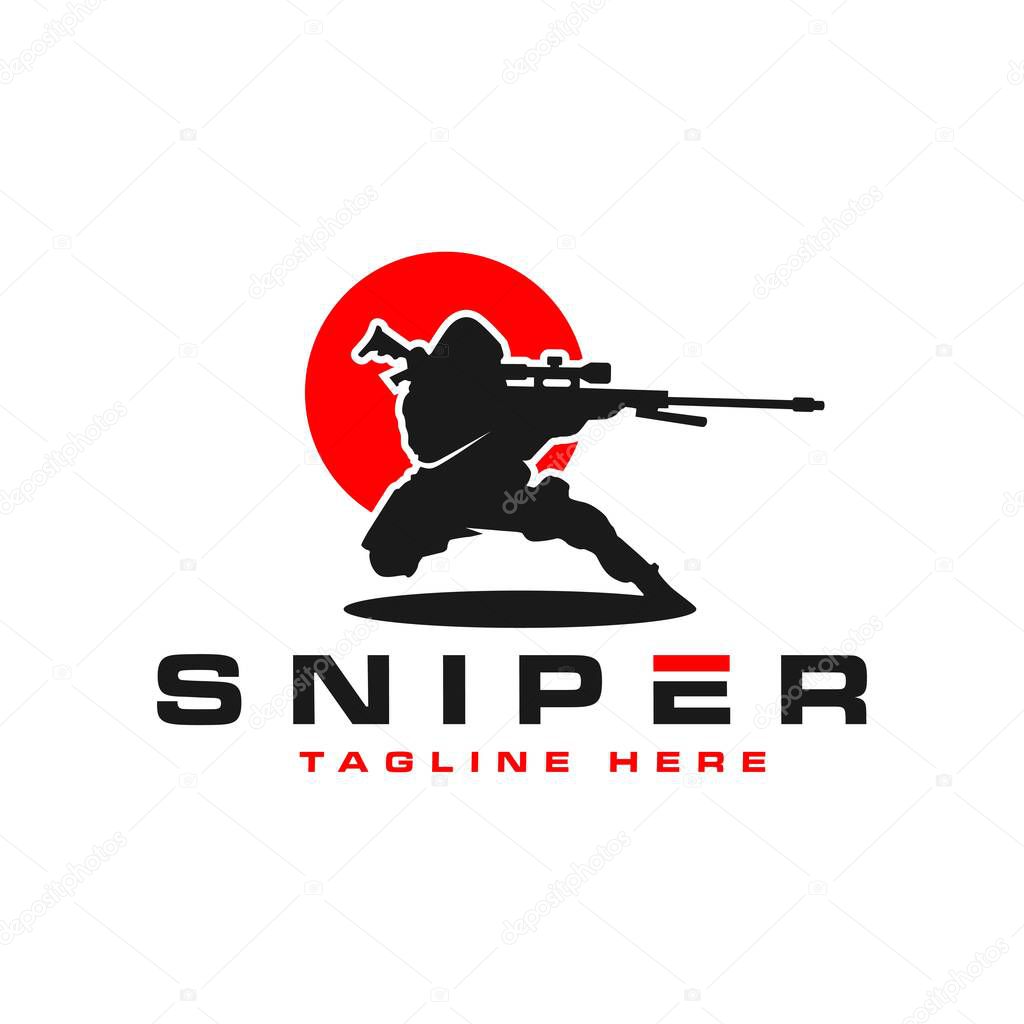 Sniper vector illustration logo design your company