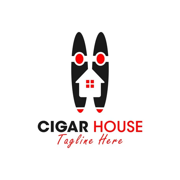 stock vector cigar smoking house vector illustration logo design