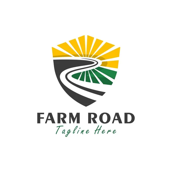 Farma Tarcza Ilustracja Logo Projektowania Firmy — Wektor stockowy