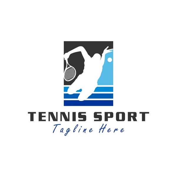 Masculino Tênis Esporte Vetor Ilustração Logotipo Design — Vetor de Stock