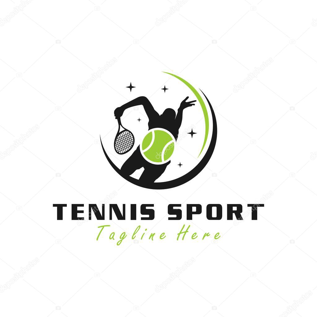 Tennis sport vector illustration logo design your company