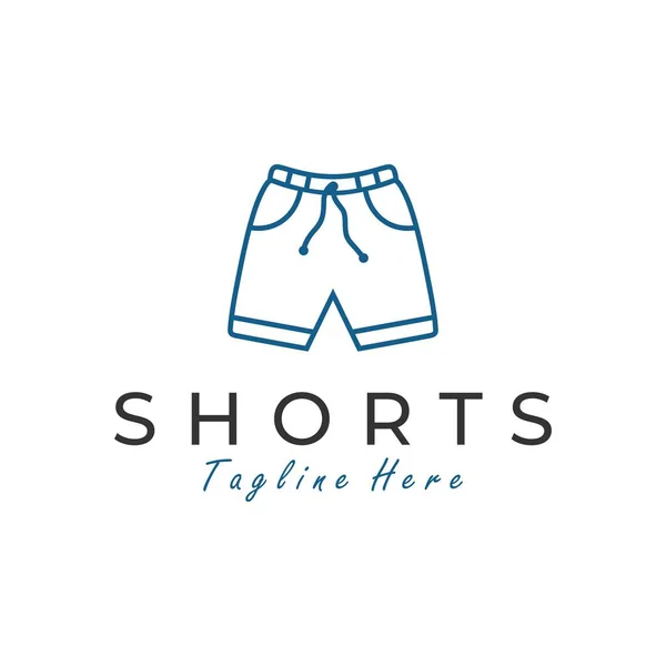 Underpants Outline Vector Illustration Logo Design — Stock Vector