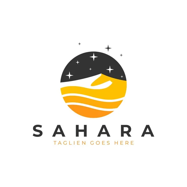 Дизайн Логотипа Векторной Иллюстрации Пустыни Сахара — стоковый вектор