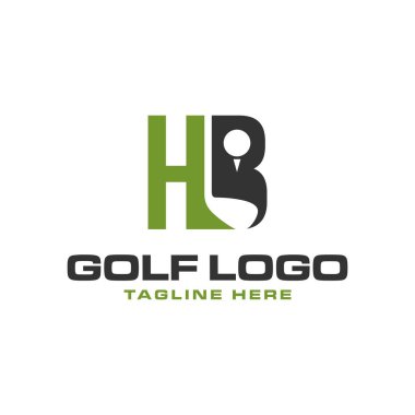HB harfli golf kulübü logosu tasarımı