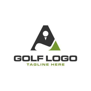 A harfli golf kulübü logosu tasarımı