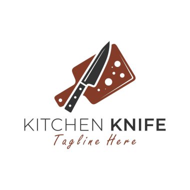 cooking knife vector illustration logo design