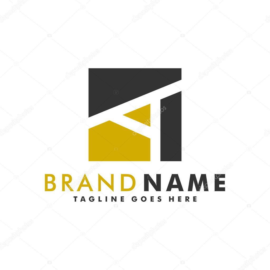 Monogram logo design with letter A