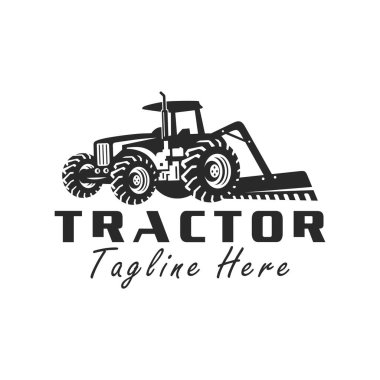 Traktör sürme çeltik tarlası logosu tasarımı