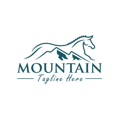 Dağ atı eğitim logosu tasarımı