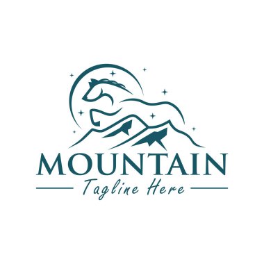 Dağ atı eğitim çizelgesi logo tasarımı