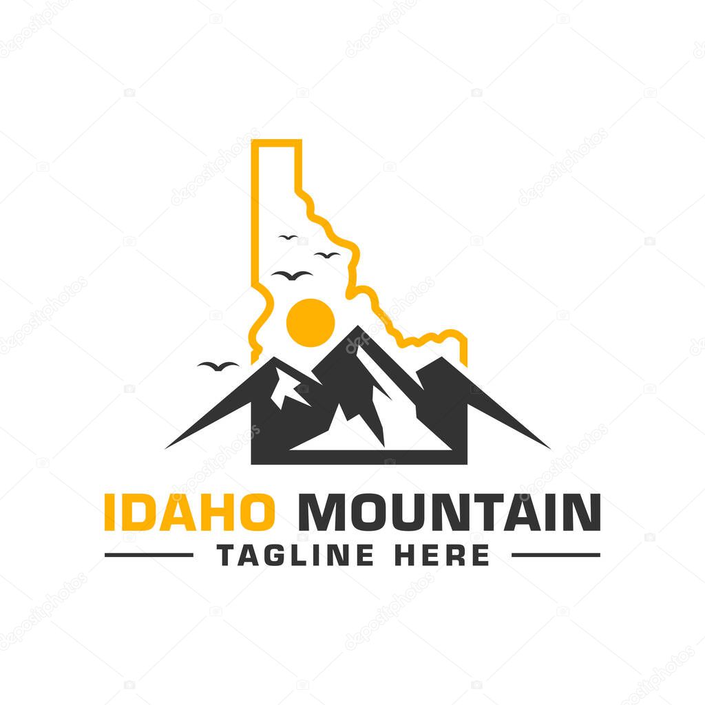 Idaho mountain scenery logo design