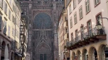 Strasburgo değil baraj katedrali Geceleri ışıklar