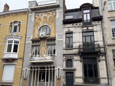 art nouveau bruxelles, house clipart