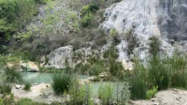 Bagni di San filippo Castiglione d 'Orcia, Toskana, doğal kaplıca havuzu