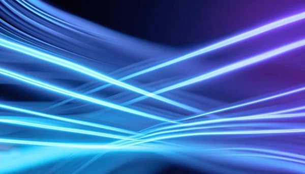 抽象背景 霓虹灯 激光显示 均衡器图 紫外线光谱 脉冲功率线 量子能量脉冲 蓝色发光动态线 — 图库照片