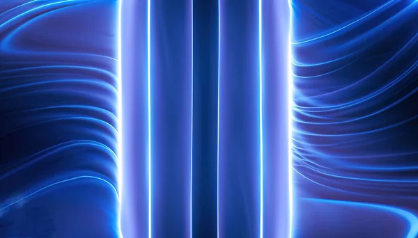 Pürüzsüz neon çizgilerinin neon soyut arka planı