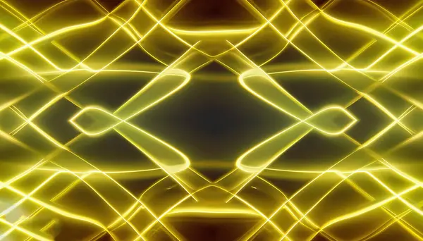 soyut arkaplan, neon ışığı, lazer gösterisi, itki, dengeleyici şema, ultraviyole spektrum, titreşim güç hatları, kuantum enerji itici gücü, sarı parlak dinamik çizgiler