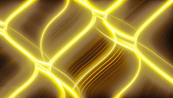 soyut arkaplan, neon ışığı, lazer gösterisi, itki, dengeleyici şema, ultraviyole spektrum, titreşim güç hatları, kuantum enerji itici gücü, sarı parlak dinamik çizgiler