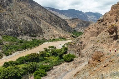 Mountain landscape of the Leon River Canyon.  Andes, Ecuador, Azuay province, canton Nabon