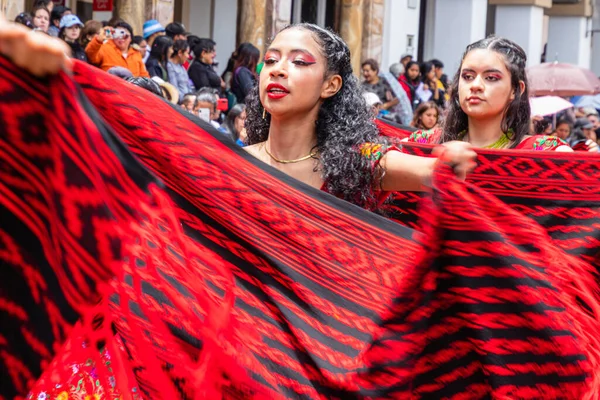 Cuenca Ecuador April 2023 Stadsstiftelsens Dag Firande Parad Den Historiska — Stockfoto