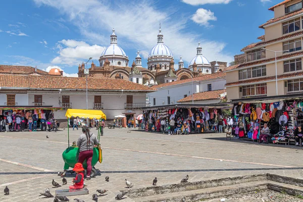 Cuenca Ecuador Enero 2023 Plaza San Francisco Centro Histórico Ciudad —  Fotos de Stock